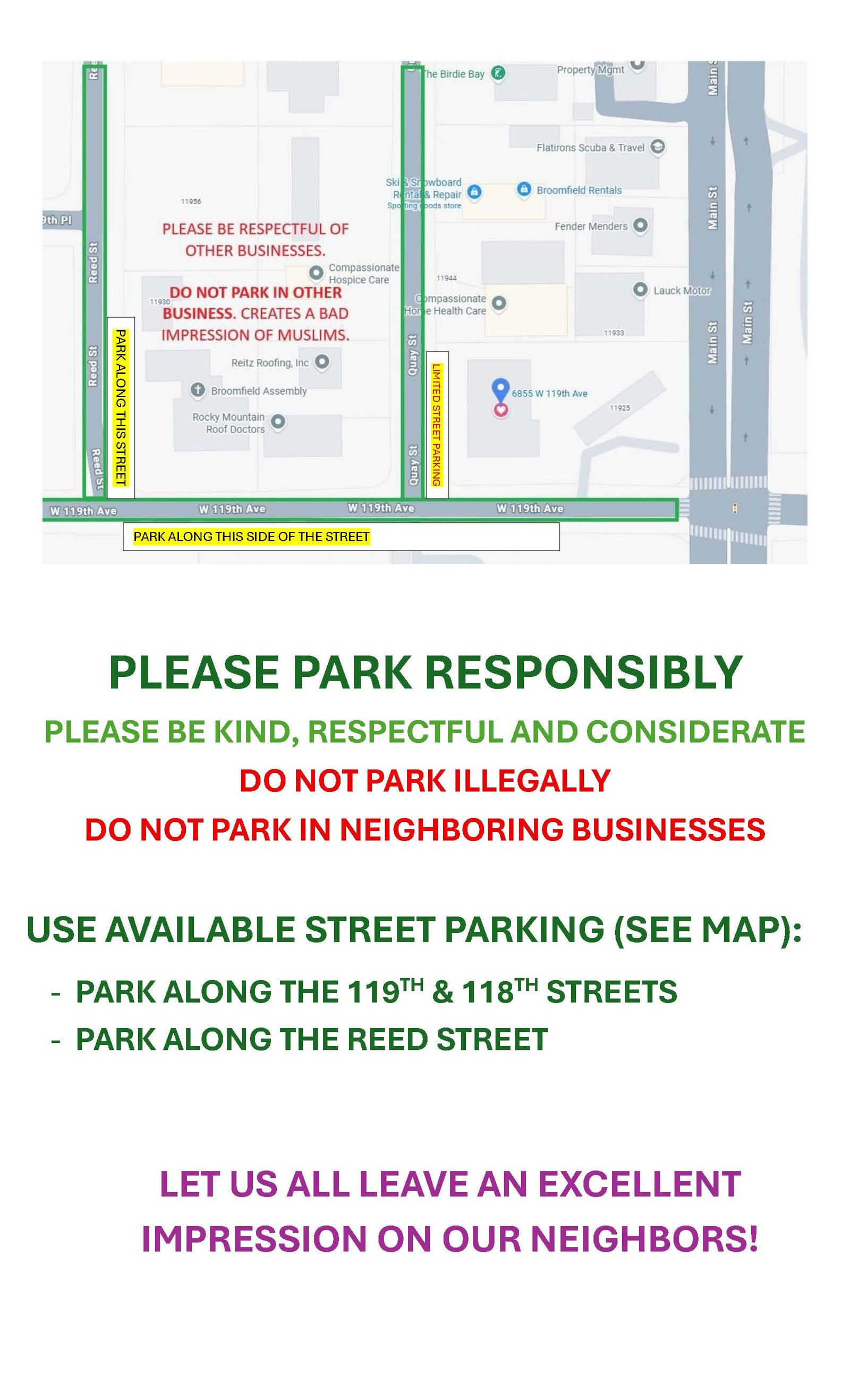 PLEASE PARK RESPONSIBLY poster