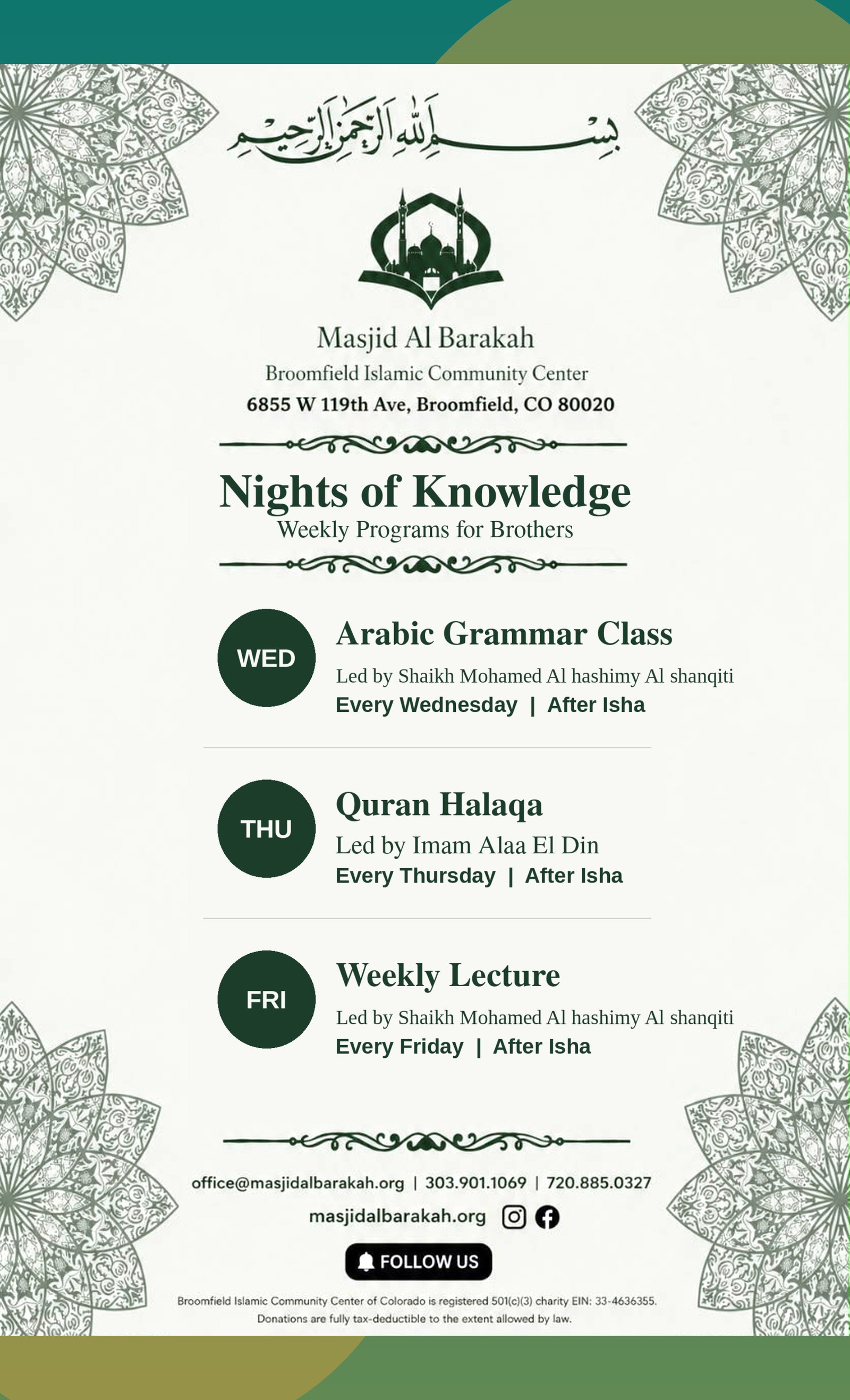Nights of Knowledge for Men poster